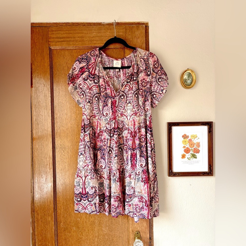 Knox Rose Pink Pattern Swing Dress SIZE XS